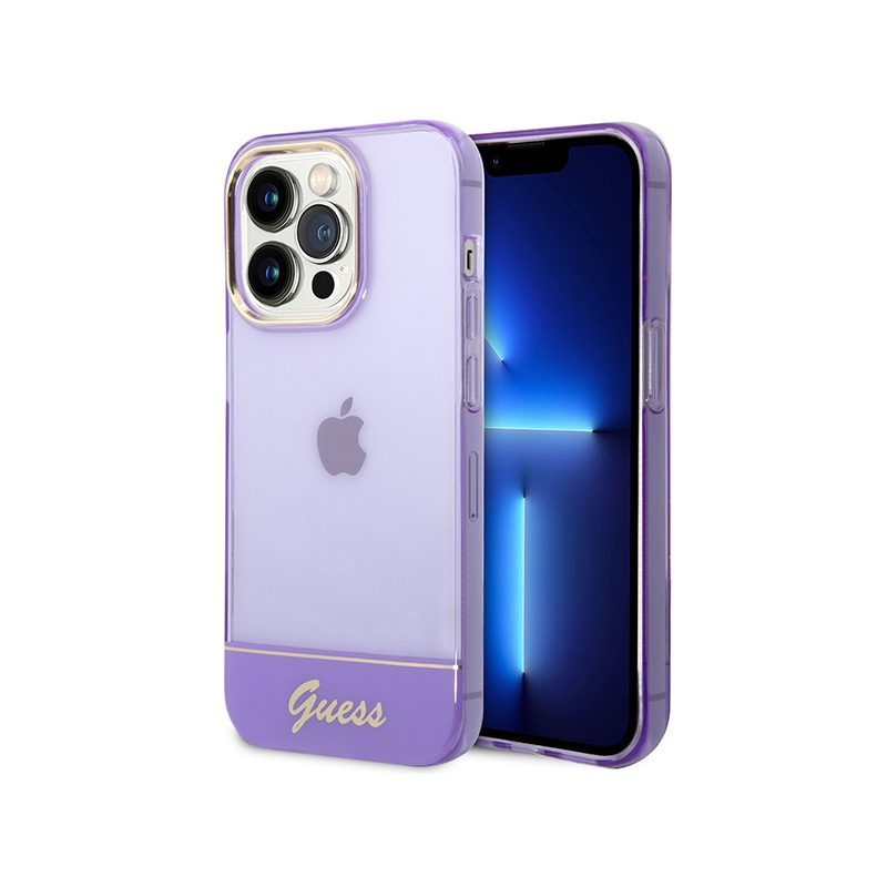 Kup Etui Guess GUHCP14LHGCOU Apple iPhone 14 Pro fioletowy/purple hardcase Translucent - 3666339088286 - GUE1967 - Homescreen.pl