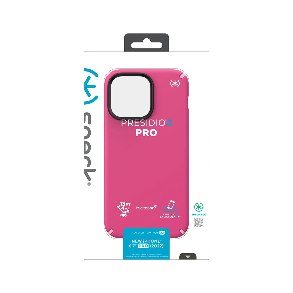 Etui Speck Presidio2 Pro MICROBAN Apple iPhone 14 Pro Max (Digitalpink / Blossompink / White)