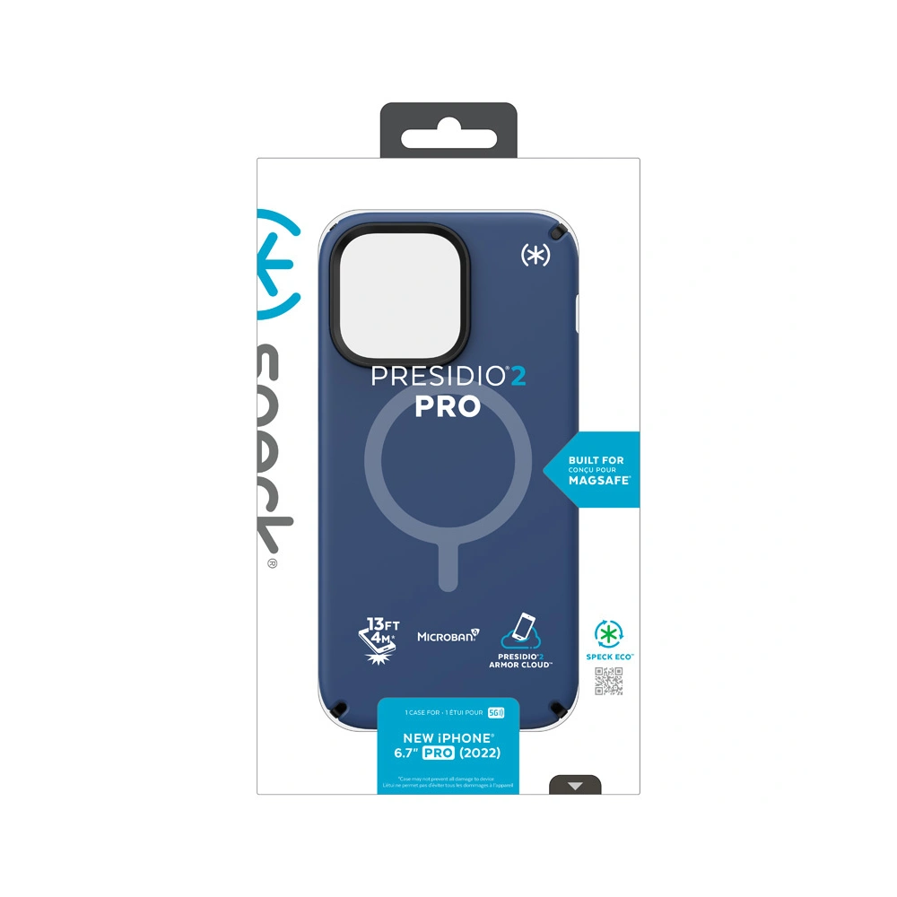 Etui Speck Presidio2 Pro MagSafe MICROBAN Apple iPhone 14 Pro Max (Coastal Blue / Black / White)