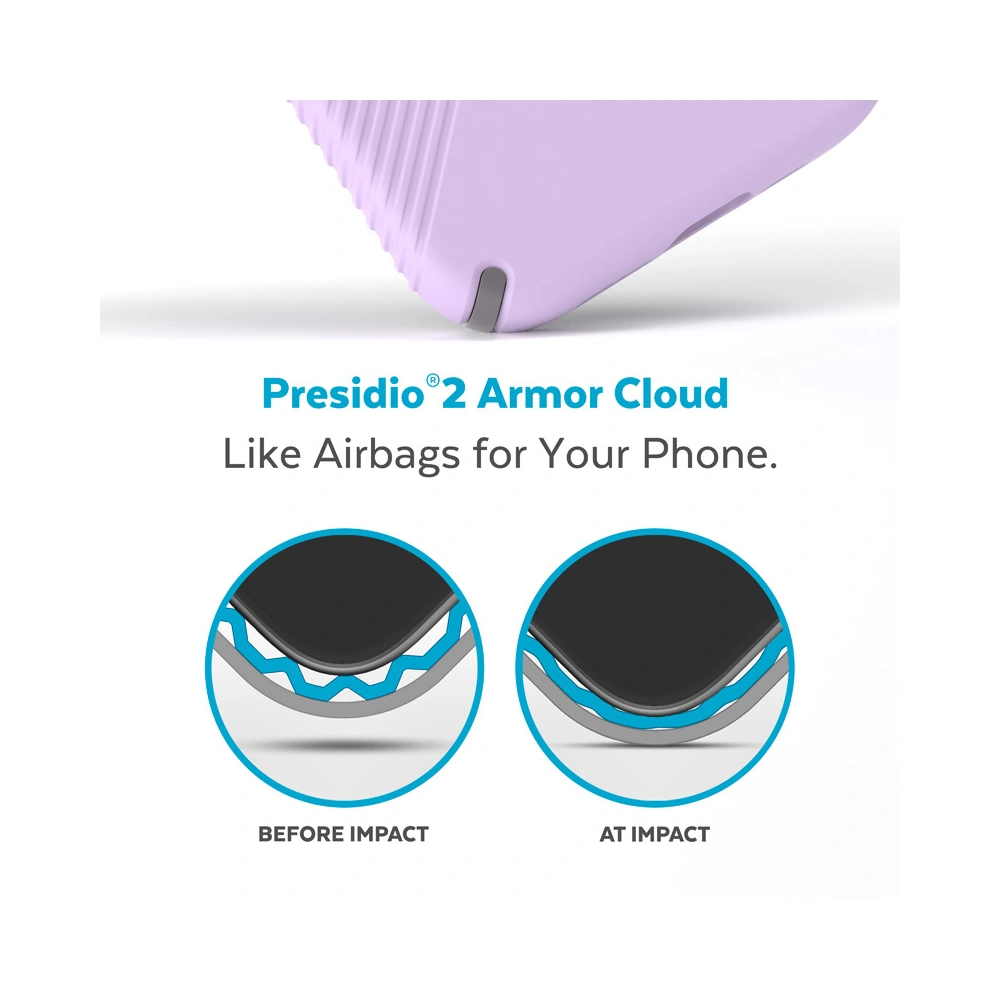 Etui Speck Presidio2 Grip MICROBAN Apple iPhone 14 Pro Max (Spring Purple / Cloudygrey / White)