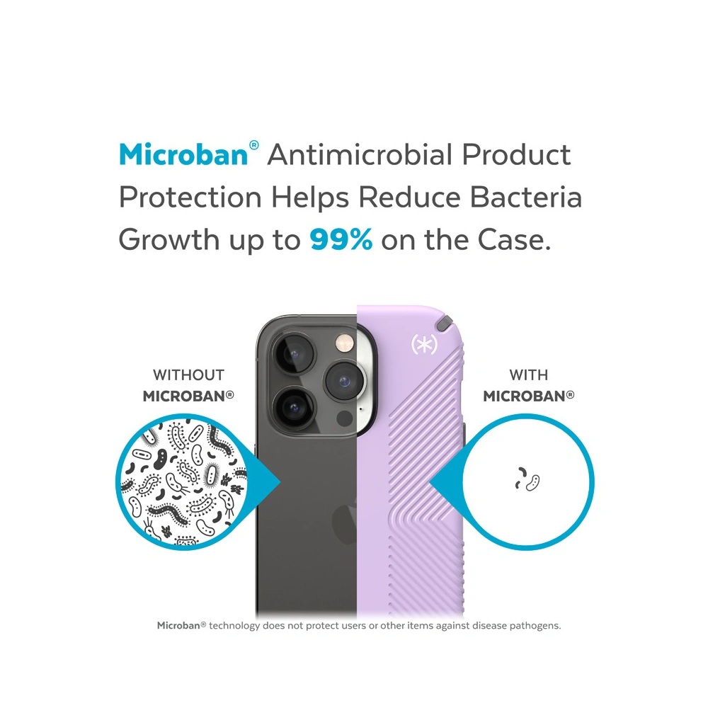 Etui Speck Presidio2 Grip MICROBAN Apple iPhone 14 Pro Max (Spring Purple / Cloudygrey / White)
