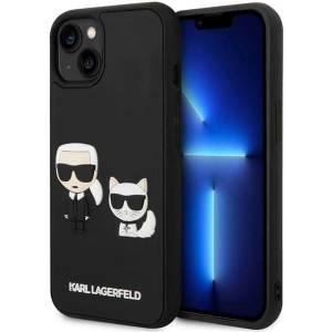 Etui Karl Lagerfeld KLHCP14M3DRKCK Apple iPhone 14 Plus / 15 Plus czarny/black hardcase Karl&Choupette Ikonik 3D