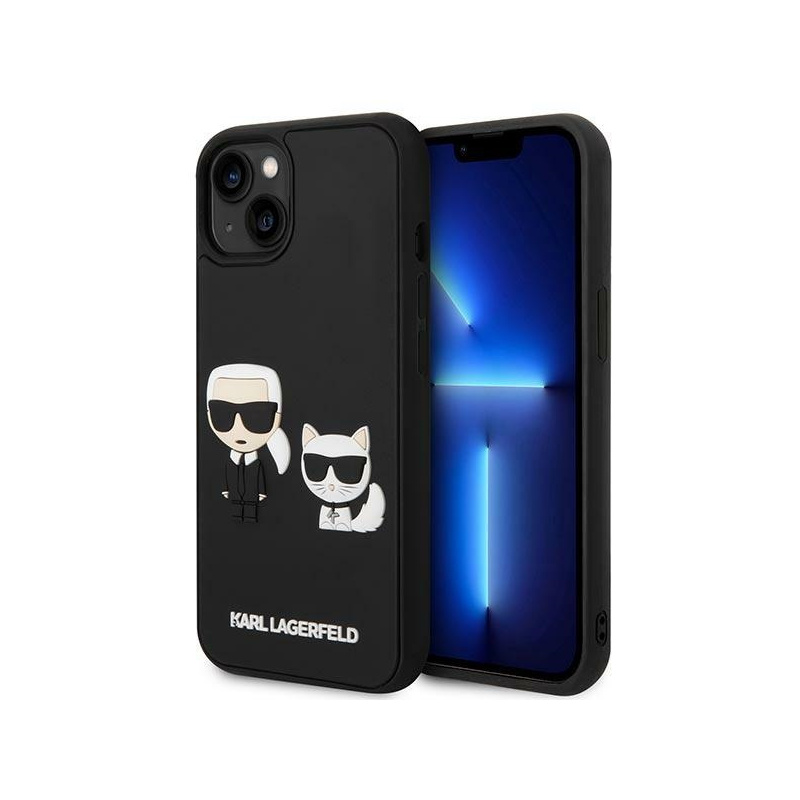 Kup Etui Karl Lagerfeld KLHCP14M3DRKCK Apple iPhone 14 Plus / 15 Plus czarny/black hardcase Karl&Choupette Ikonik 3D - 3666339077280 - KLD1033 - Homescreen.pl