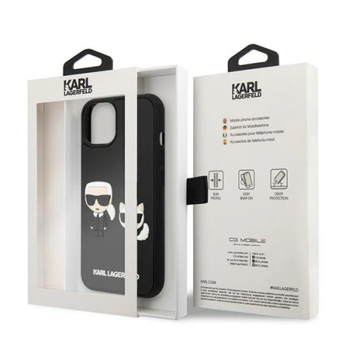 Kup Etui Karl Lagerfeld KLHCP14M3DRKCK Apple iPhone 14 Plus / 15 Plus fekete/hardcase Karl&Choupette Ikonik 3D - KLD1033 - {ean13} - Sklep Home Screen