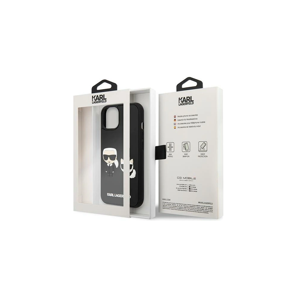 Etui Karl Lagerfeld KLHCP14M3DRKCK Apple iPhone 14 Plus / 15 Plus czarny/black hardcase Karl&Choupette Ikonik 3D