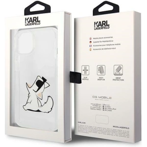 Etui Karl Lagerfeld KLHCP14MCFNRC Apple iPhone 14 Plus / 15 Plus hardcase przeźroczysty/transparent Choupette Fun