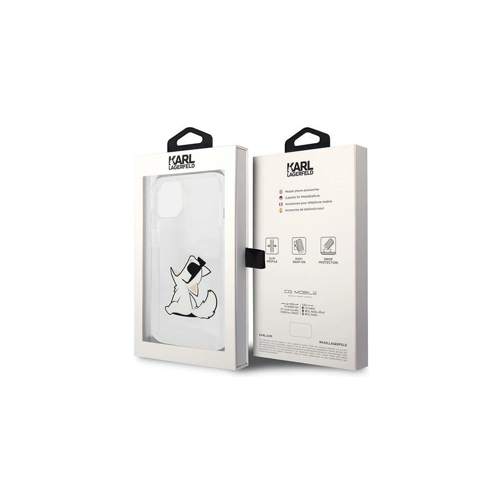 Etui Karl Lagerfeld KLHCP14MCFNRC Apple iPhone 14 Plus / 15 Plus hardcase przeźroczysty/transparent Choupette Fun
