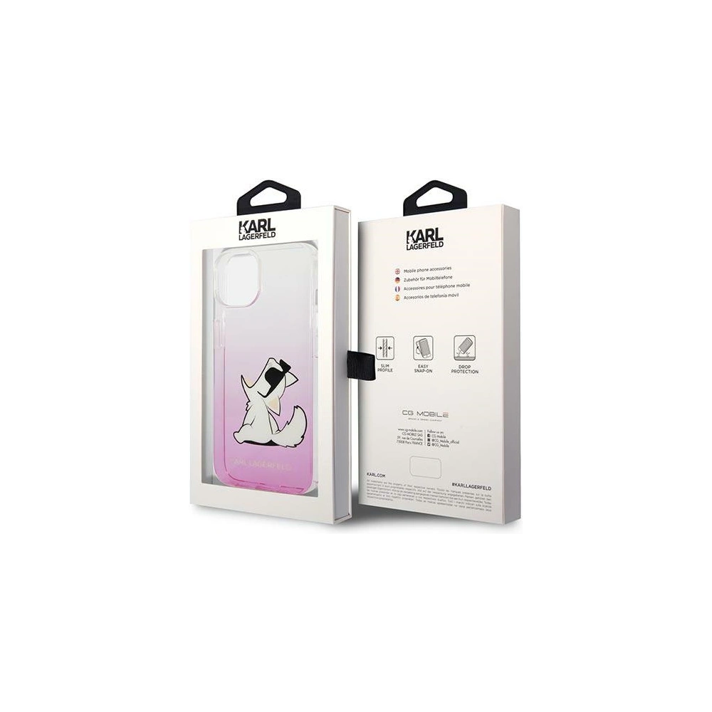 Etui Karl Lagerfeld KLHCP14MCFNRCPI Apple iPhone 14 Plus / 15 Plus hardcase różowy/pink Choupette Fun