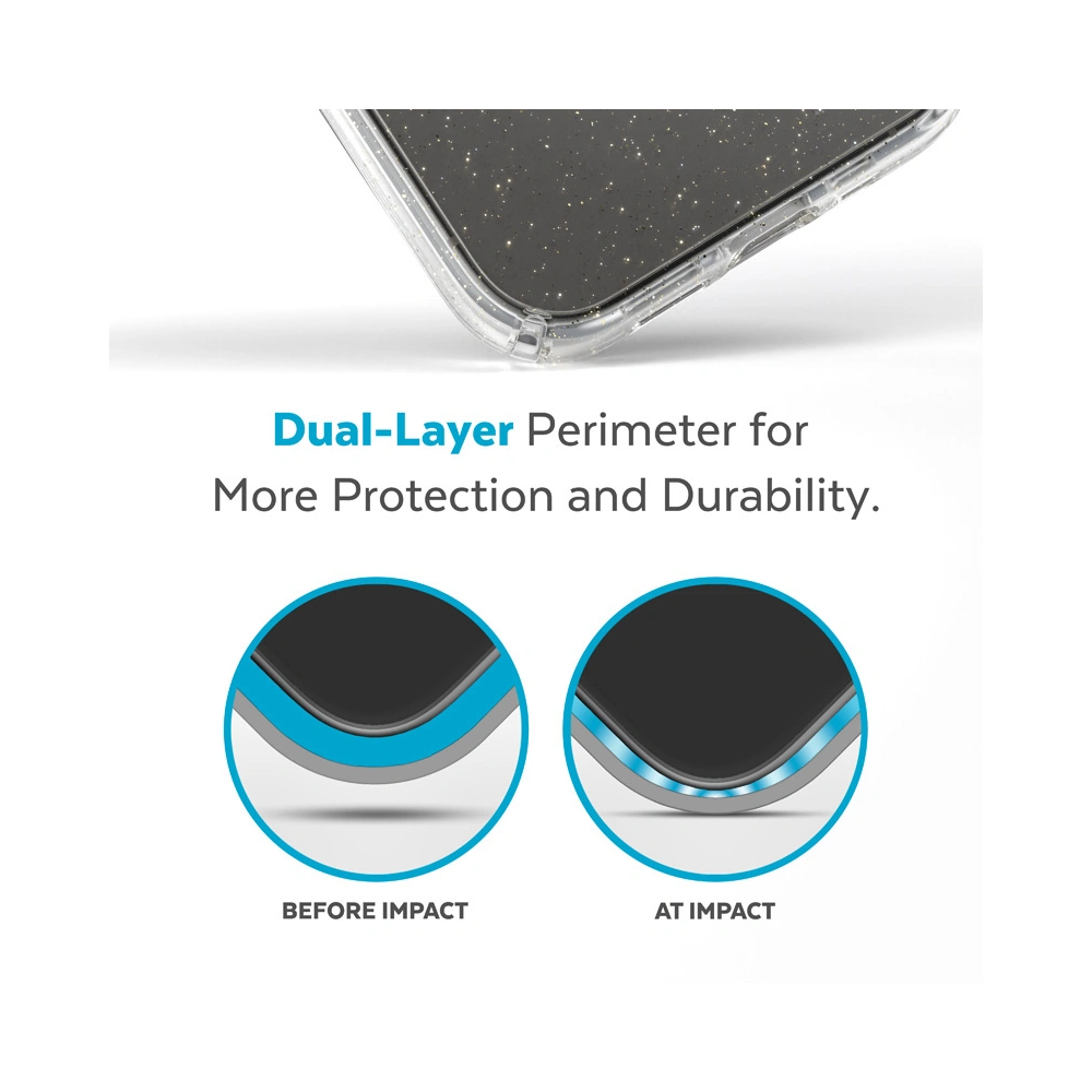 Etui Speck Presidio Perfect-Clear Glitter MICROBAN Apple iPhone 14 Pro Max (Clear / Gold Glitter)