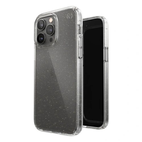 Kup Etui Speck Presidio Perfect-Clear Glitter MICROBAN Apple iPhone 14 Pro Max (Átlátszó / Arany csillám) - SPK369 - {ean13} - Sklep Home Screen