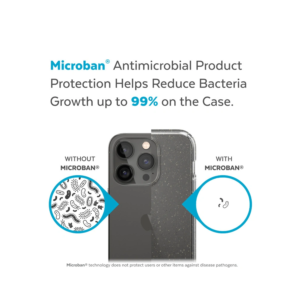 Etui Speck Presidio Perfect-Clear Glitter MICROBAN Apple iPhone 14 Pro Max (Clear / Gold Glitter)