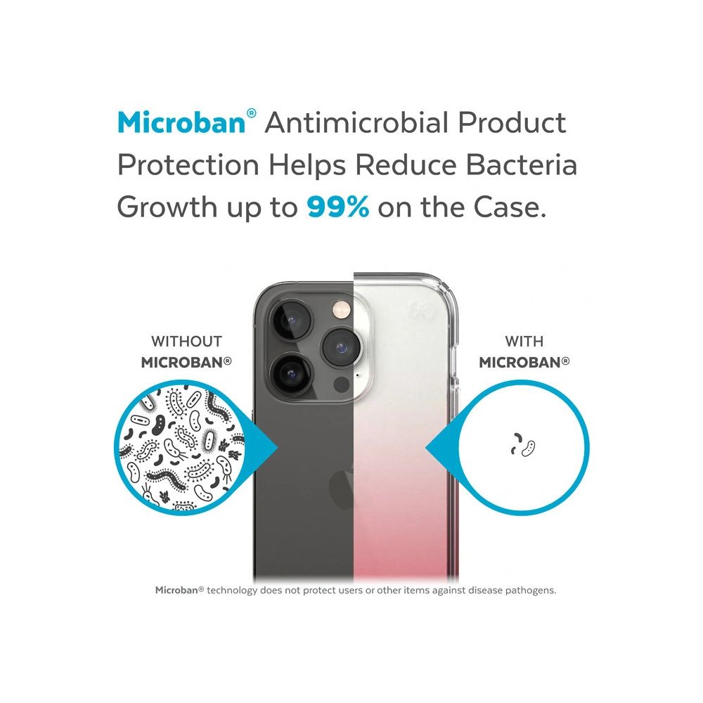 Etui Speck Presidio Perfect-Clear Ombre MICROBAN Apple iPhone 14 Pro Max (Clear / Vintage Rose Fade)