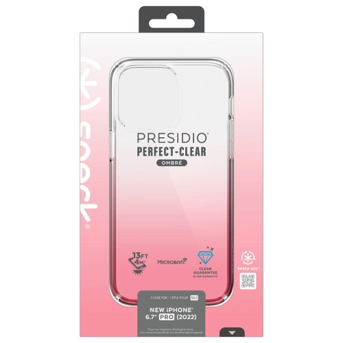 Kup Etui Speck Presidio Perfect-Clear Ombre MICROBAN Apple iPhone 14 Pro Max (Čirý / Vintage růžový fade) - SPK370 - {ean13} - Sklep Home Screen