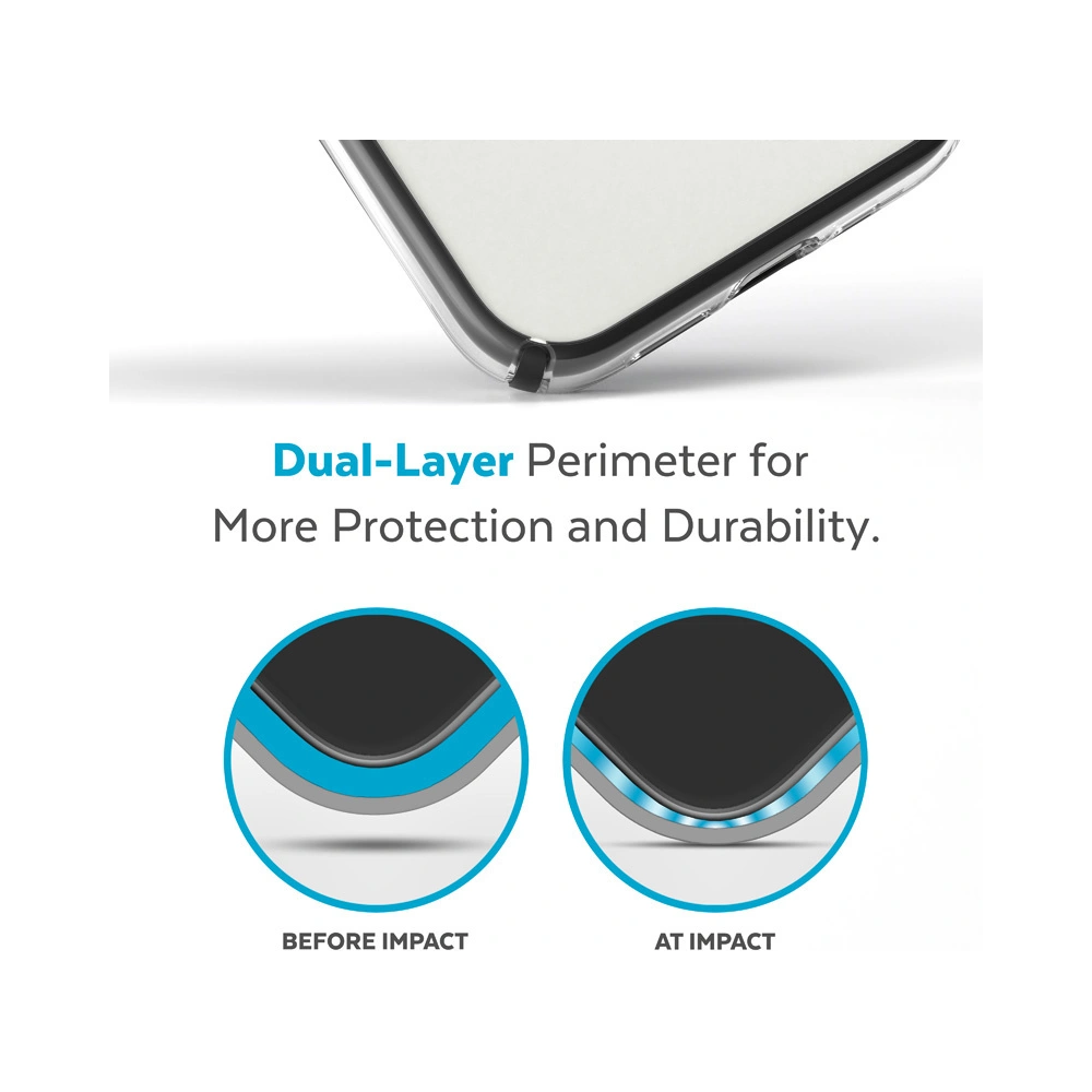 Etui Speck Presidio Perfect-Clear Impact Geometry MICROBAN Apple iPhone 14 Pro Max (Clear / Black)