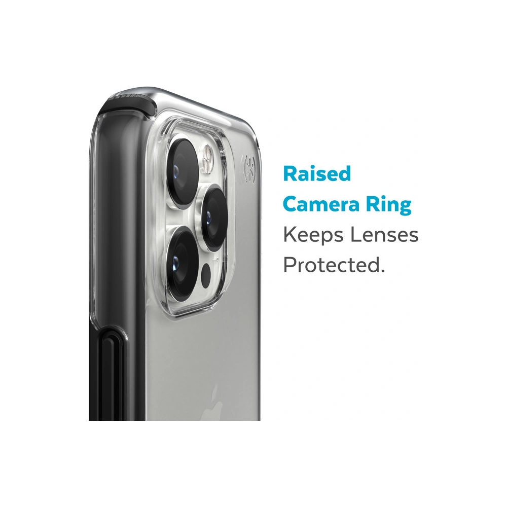 Etui Speck Presidio Perfect-Clear Impact Geometry MICROBAN Apple iPhone 14 Pro Max (Clear / Black)