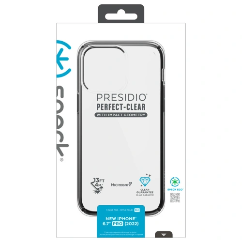 Kup Case Speck Presidio Perfect-Clear Impact Geometry MICROBAN Apple iPhone 14 Pro Max (Klar / Schwarz) - SPK371 - {ean13} - Sklep Home Screen