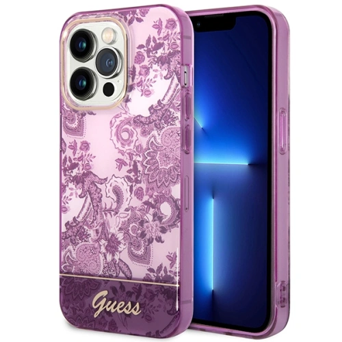 Kup Etui Guess GUHCP14LHGPLHF Apple iPhone 14 Pro fuchsie/fuchsie hardcase Porcelain Collection - GUE1972 - {ean13} - Sklep Home Screen