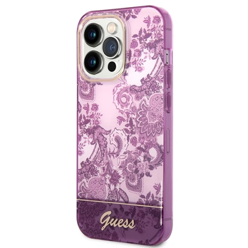 Kup Etui Guess GUHCP14LHGPLHF Apple iPhone 14 Pro fuchsie/fuchsie hardcase Porcelain Collection - GUE1972 - {ean13} - Sklep Home Screen