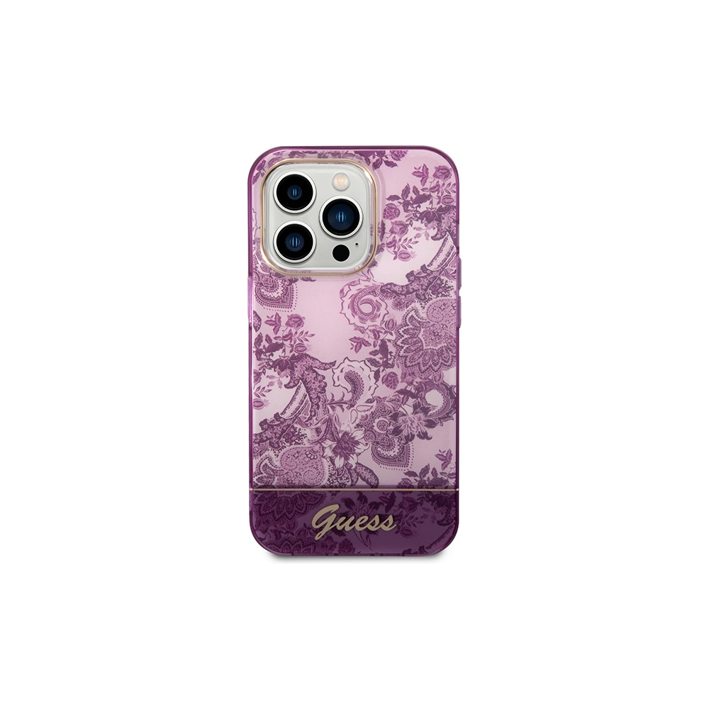 Etui Guess GUHCP14LHGPLHF Apple iPhone 14 Pro fuksja/fuschia hardcase Porcelain Collection