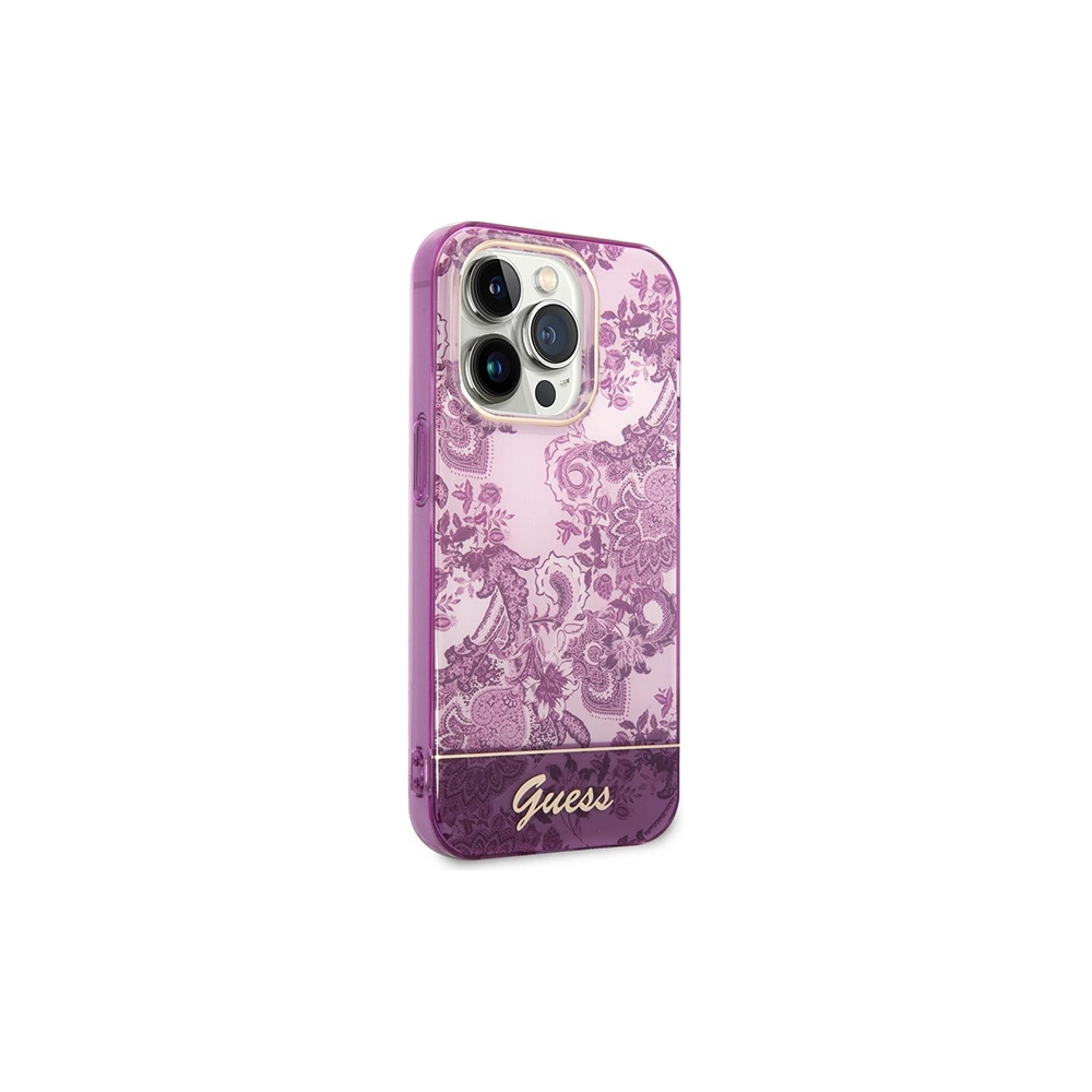 Etui Guess GUHCP14LHGPLHF Apple iPhone 14 Pro fuksja/fuschia hardcase Porcelain Collection