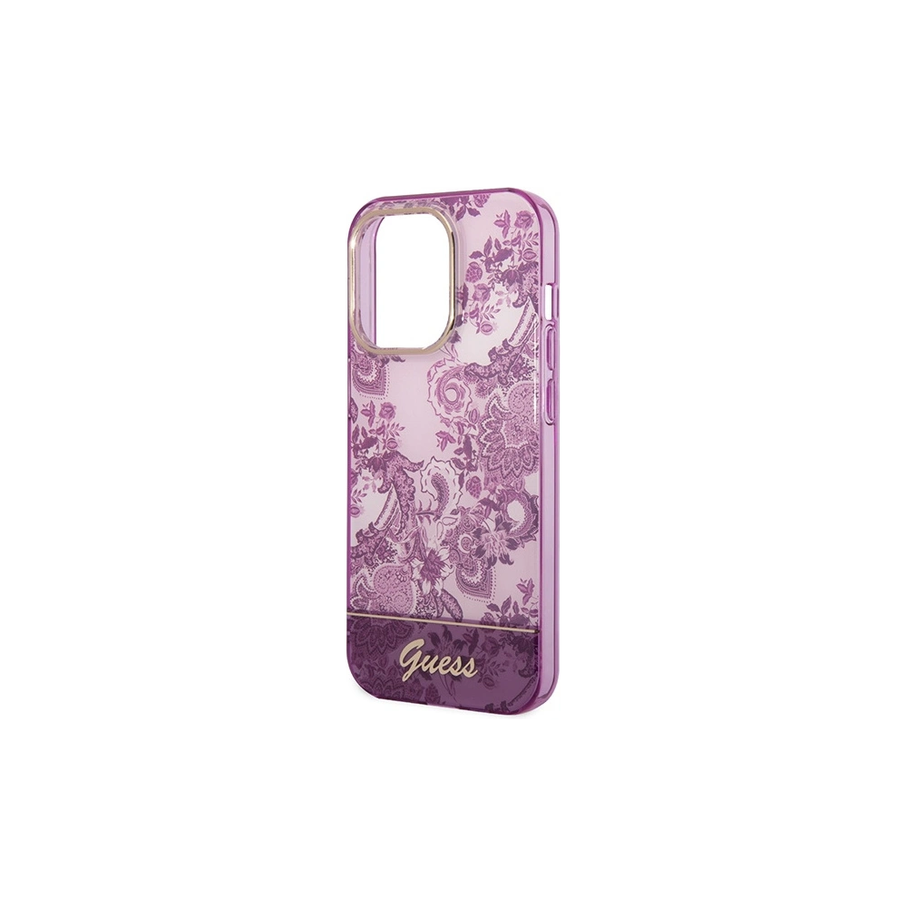Etui Guess GUHCP14LHGPLHF Apple iPhone 14 Pro fuksja/fuschia hardcase Porcelain Collection