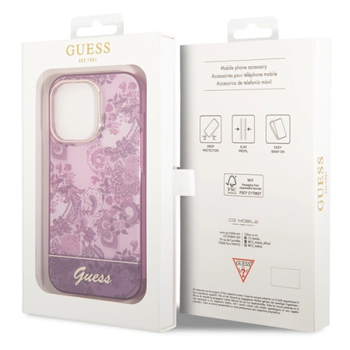 Kup Etui Guess GUHCP14LHGPLHF Apple iPhone 14 Pro fuchsie/fuchsie hardcase Porcelain Collection - GUE1972 - {ean13} - Sklep Home Screen
