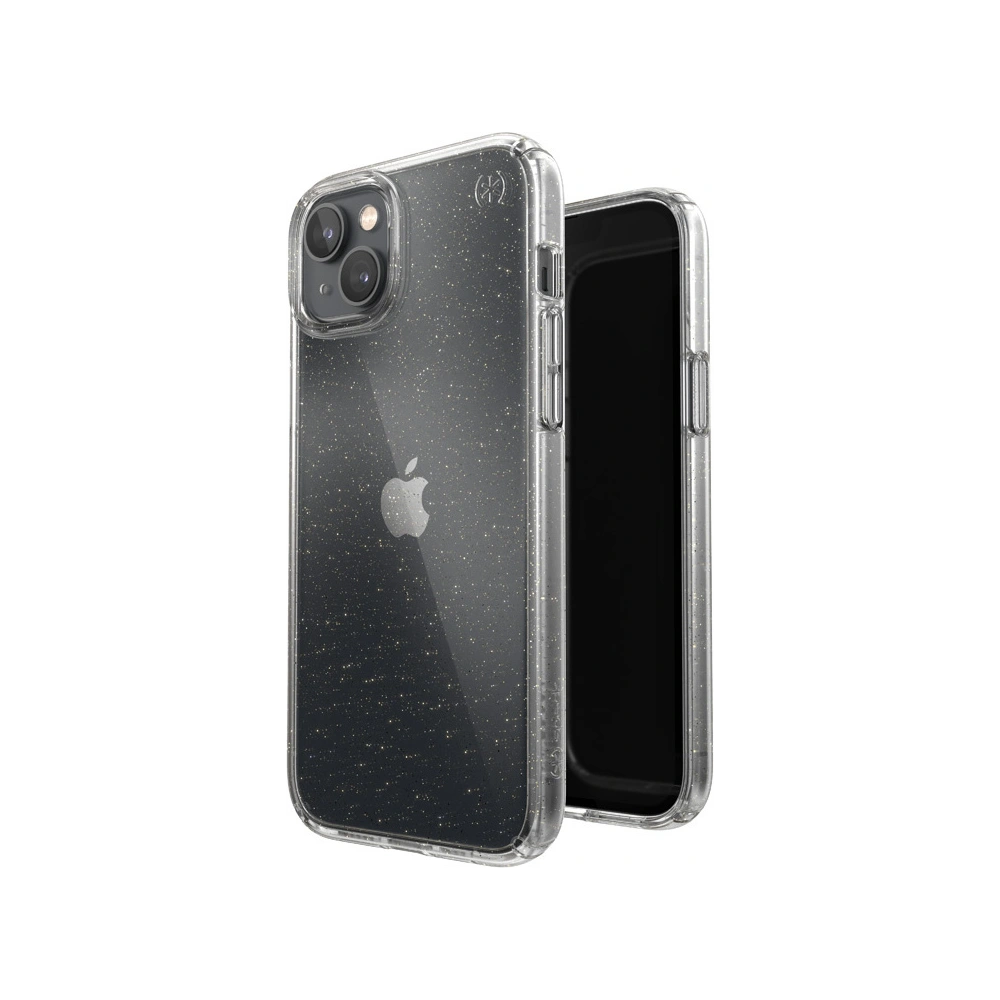 Etui Speck Presidio Perfect-Clear Glitter MICROBAN Apple iPhone 14 Plus / 15 Plus (Clear / Gold Glitter)