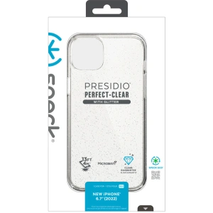 Etui Speck Presidio Perfect-Clear Glitter MICROBAN Apple iPhone 14 Plus / 15 Plus (Clear / Gold Glitter)