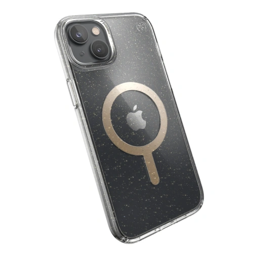 Kup Etui Speck Presidio Perfect-Clear Glitter MagSafe MICROBAN Apple iPhone 14 Plus / 15 Plus (Clear / Gold Glitter) - SPK391 - {ean13} - Sklep Home Screen