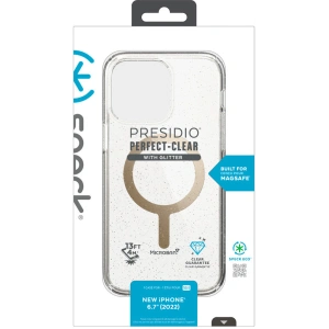 Kup Etui Speck Presidio Perfect-Clear Glitter MagSafe MICROBAN Apple iPhone 14 Plus / 15 Plus (Clear / Gold Glitter) - SPK391 - {ean13} - Sklep Home Screen