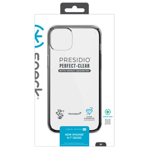 Kup Etui Speck Presidio Perfect-Clear Impact Geometry MICROBAN Apple iPhone 14 Plus / 15 Plus (Átlátszó / Fekete) - SPK394 - {ean13} - Sklep Home Screen