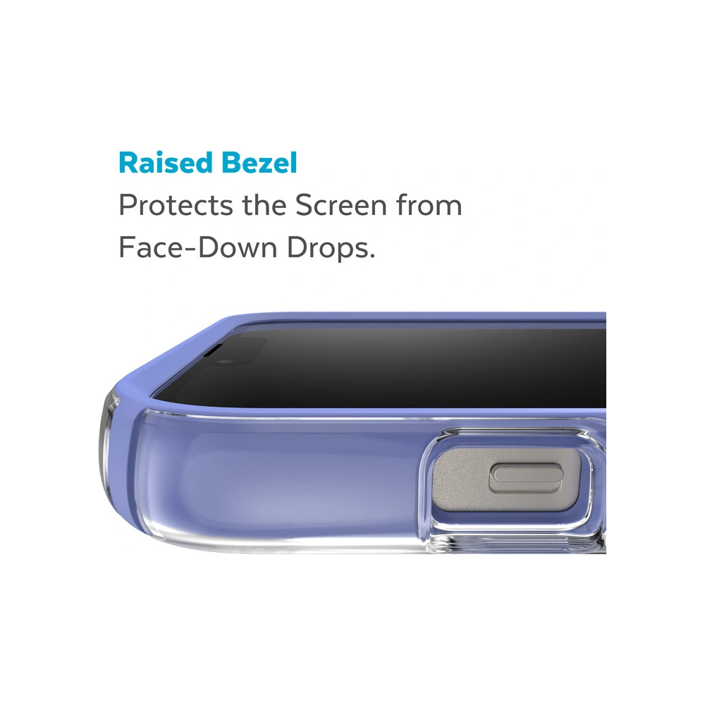 Etui Speck Presidio Perfect-Clear Impact Geometry MICROBAN Apple iPhone 14 Plus / 15 Plus (Clear / Grounded Purple)