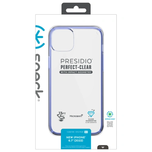 Kup Etui Speck Presidio Perfect-Clear Impact Geometry MICROBAN Apple iPhone 14 Plus / 15 Plus (Transparent / Purple Pământ) - SPK395 - {ean13} - Sklep Home Screen
