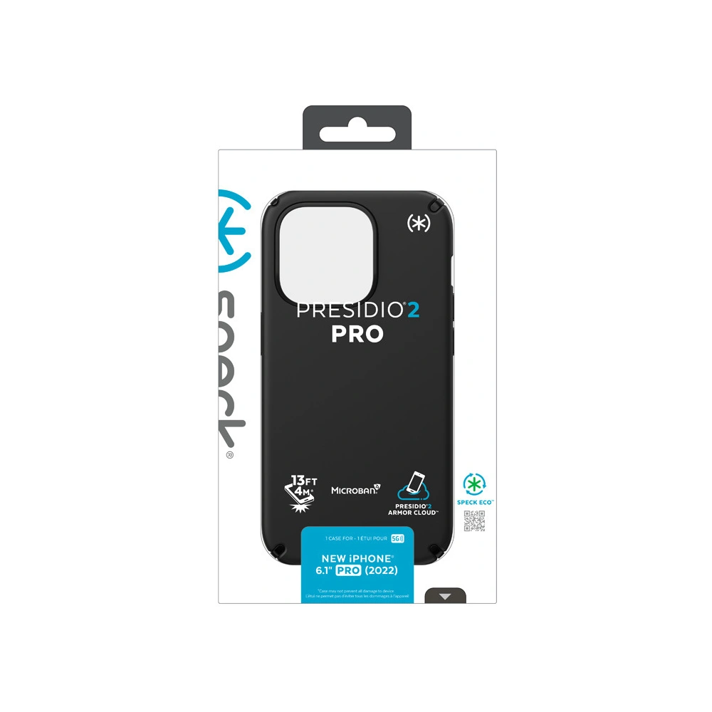 Etui Speck Presidio2 Pro MICROBAN Apple iPhone 14 Pro (Black / Black / White)