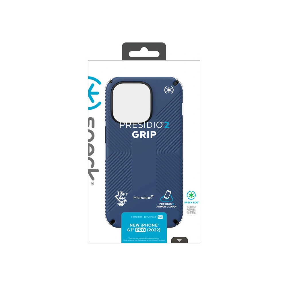 Etui Speck Presidio2 Grip MICROBAN Apple iPhone 14 Pro (Coastal Blue / Black / White)