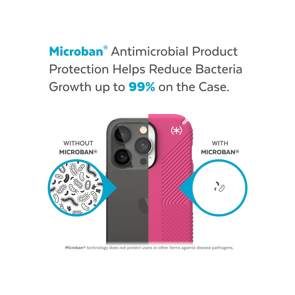 Etui Speck Presidio2 Grip MagSafe MICROBAN Apple iPhone 14 Pro (Digitalpink / Blossompink / White)
