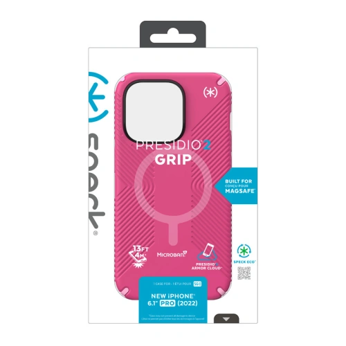 Kup Case Speck Presidio2 Grip MagSafe MICROBAN Apple iPhone 14 Pro (Digitalpink / Blossompink / Weiß) - SPK409 - {ean13} - Sklep Home Screen