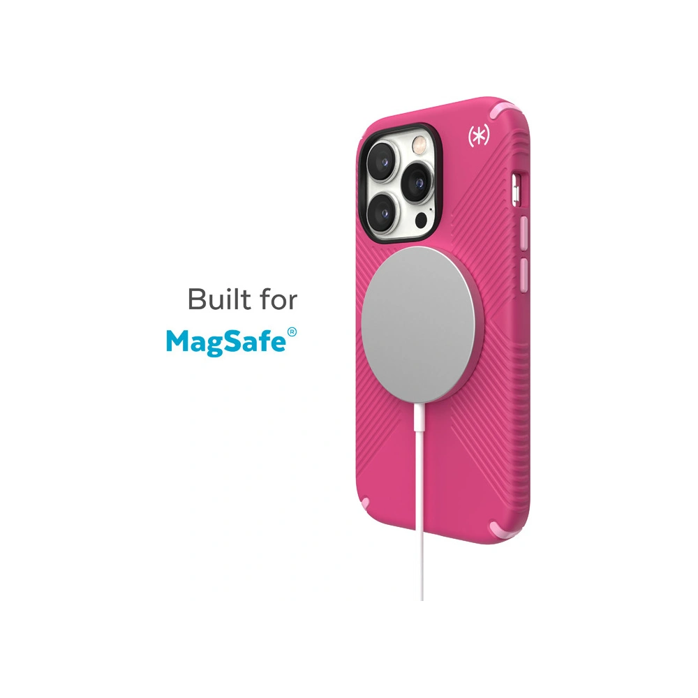 Etui Speck Presidio2 Grip MagSafe MICROBAN Apple iPhone 14 Pro (Digitalpink / Blossompink / White)