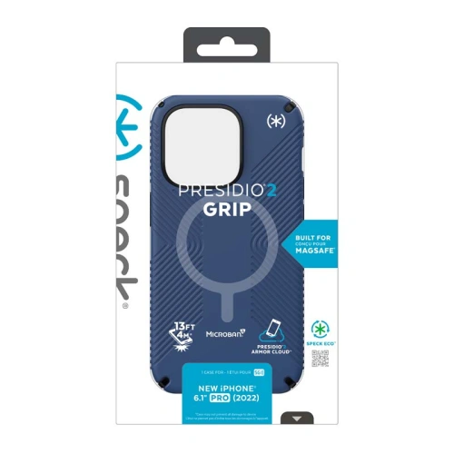 Kup Tok Speck Presidio2 Grip MagSafe MICROBAN Apple iPhone 14 Pro (Tengerparti Kék / Fekete / Fehér) - SPK410 - {ean13} - Sklep Home Screen