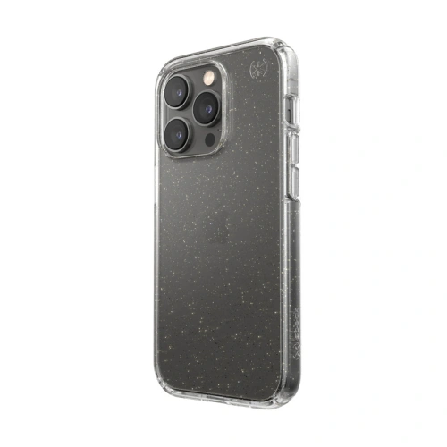 Kup Etui Speck Presidio Perfect-Clear Glitter MICROBAN Apple iPhone 14 Pro (Čiré / Zlaté třpytky) - SPK414 - {ean13} - Sklep Home Screen