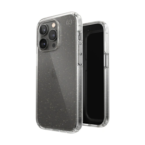 Kup Etui Speck Presidio Perfect-Clear Glitter MICROBAN Apple iPhone 14 Pro (Transparent / Glitter auriu) - SPK414 - {ean13} - Sklep Home Screen