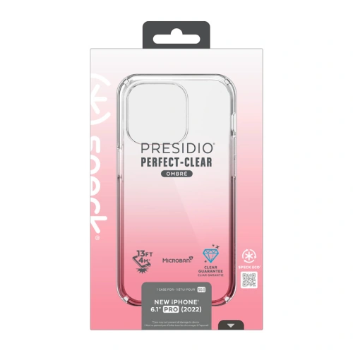 Kup Etui Speck Presidio Perfect-Clear Ombre MICROBAN Apple iPhone 14 Pro (Átlátszó / Vintage Rózsaszín Halványítás) - SPK416 - {ean13} - Sklep Home Screen