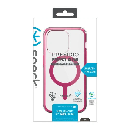 Kup Etui Speck Presidio Perfect-Clear Impact Geometry MagSafe MICROBAN Apple iPhone 14 Pro (Čiré / Digitální růžové) - SPK417 - {ean13} - Sklep Home Screen