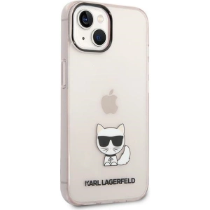 Etui Karl Lagerfeld KLHCP14MCTTRI Apple iPhone 14 Plus / 15 Plus hardcase różowy/pink Transparent Choupette Body