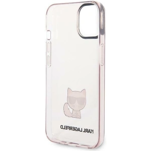 Etui Karl Lagerfeld KLHCP14MCTTRI Apple iPhone 14 Plus / 15 Plus hardcase różowy/pink Transparent Choupette Body