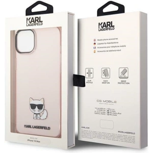 Etui Karl Lagerfeld KLHCP14MCTTRI Apple iPhone 14 Plus / 15 Plus hardcase różowy/pink Transparent Choupette Body