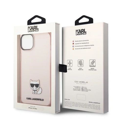 Buy Karl Lagerfeld KLHCP14MCTTRI Apple iPhone 14 Plus / 15 Plus hardcase pink Transparent Choupette Body - KLD1037 - {ean13} - Home Screen Store Europe