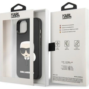 Etui Karl Lagerfeld KLHCP14MKH3DBK Apple iPhone 14 Plus / 15 Plus czarny/black hardcase 3D Rubber Karl`s Head