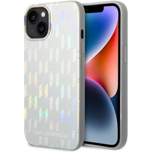 Etui Karl Lagerfeld KLHCP14MLGMMSV3 Apple iPhone 14 Plus / 15 Plus hardcase srebrny/silver Monogram Iridescent