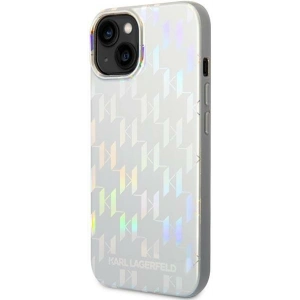Etui Karl Lagerfeld KLHCP14MLGMMSV3 Apple iPhone 14 Plus / 15 Plus hardcase srebrny/silver Monogram Iridescent